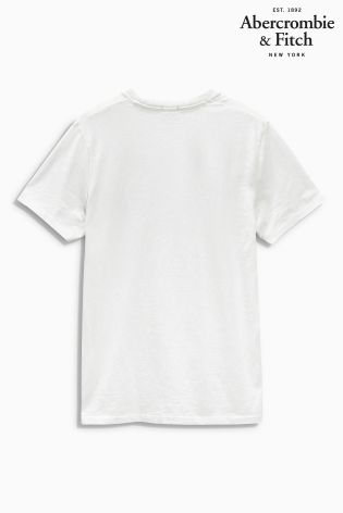 White Abercrombie & Fitch NYC Logo T-Shirt